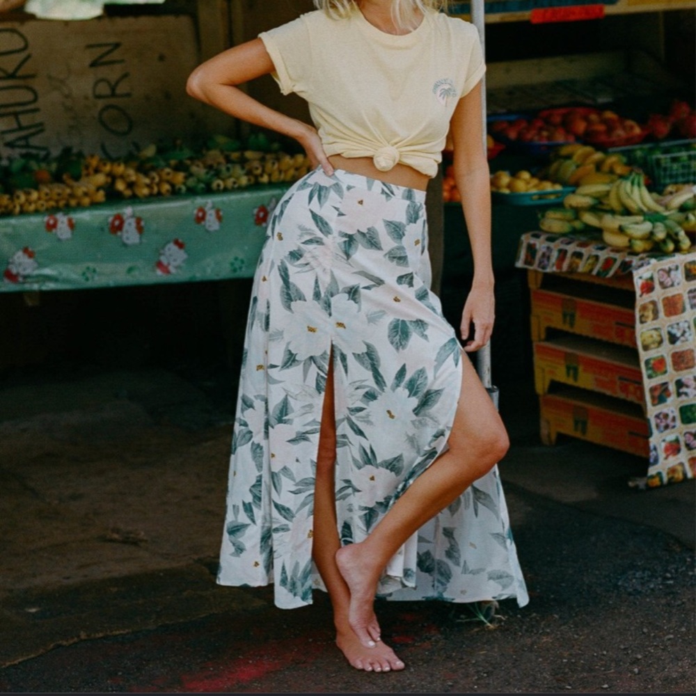 Salty Blonde Peachy Keen Maxi Skirt